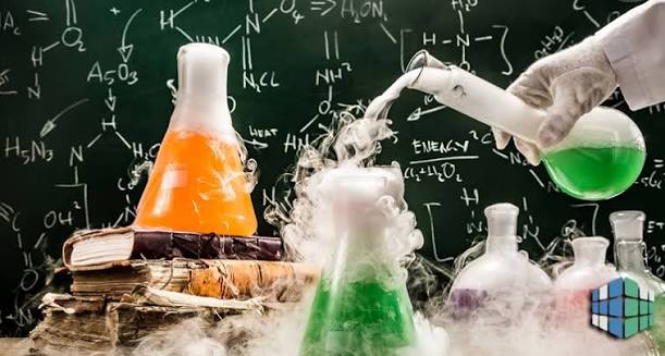 Student working on a science experiment